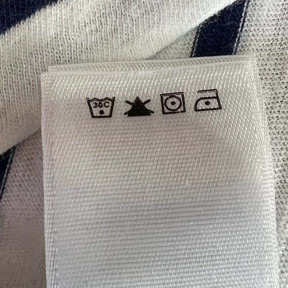 Vineyard Vines Surftee White & Navy Blue Stripes Orange Trim Top T-Shirt… - Picture 6 of 7
